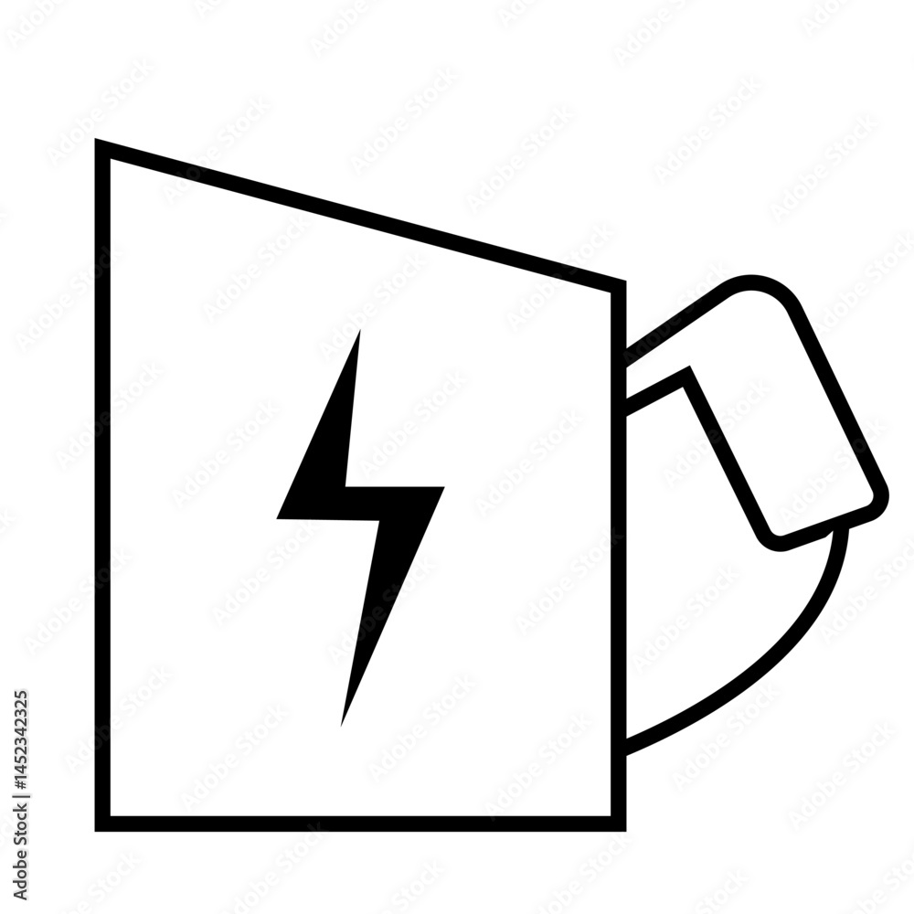 Electric charging station icon on white background vector Electric charging station icon on white background vector