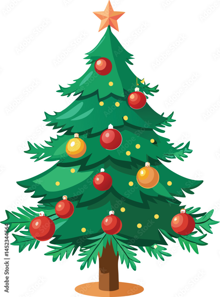 Fototapeta premium Christmas tree with ornament