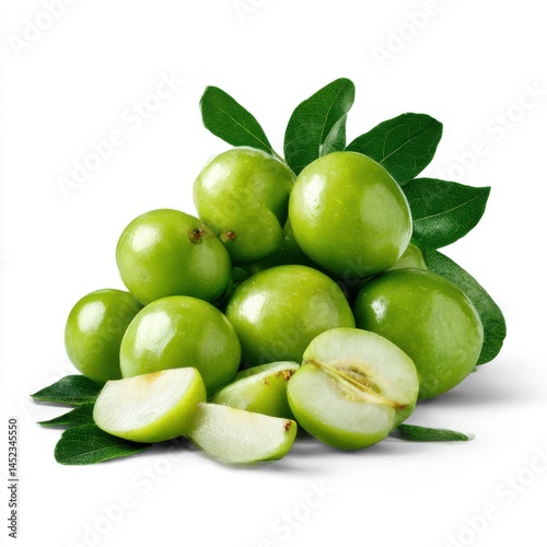 Wallpaper Mural Pile of green jujubes isolated on white background Torontodigital.ca