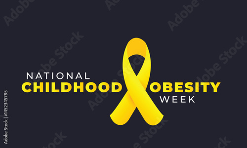 National Childhood Obesity Week. background, banner, card, poster, template. Vector illustration.