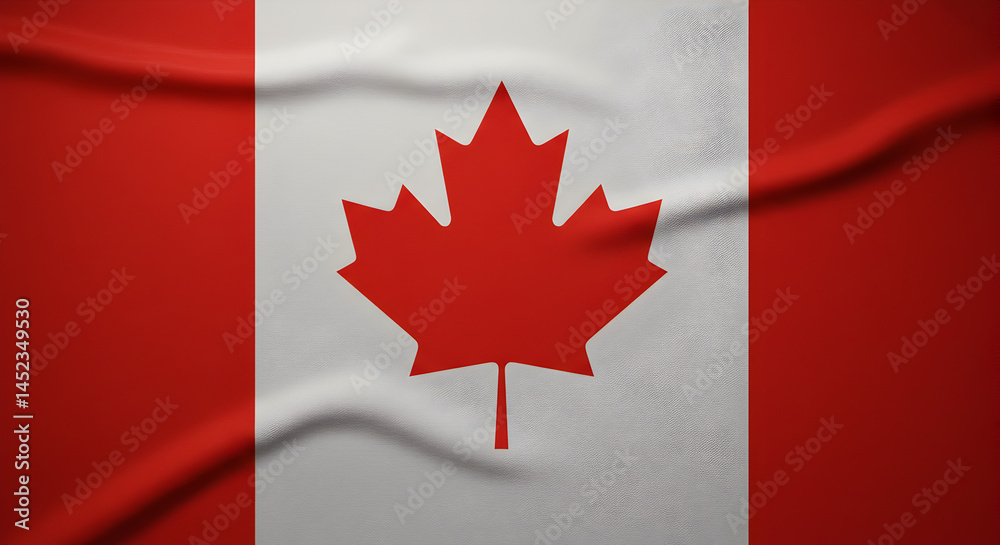 Fototapeta premium Canadian Flag Fabric Texture