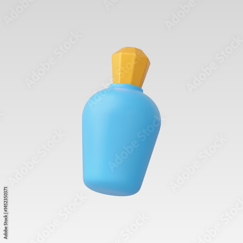 3d Realistic Bottle of perfume vector Illustration