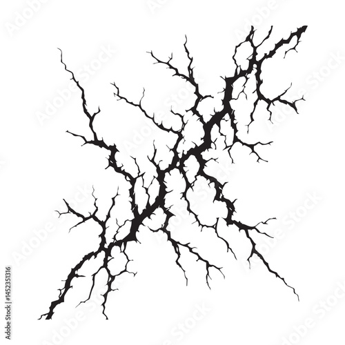 black crack texture distressed cracked surface grunge wall cracked pattern. 