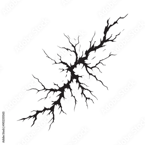 black crack texture distressed cracked surface grunge wall cracked pattern. 