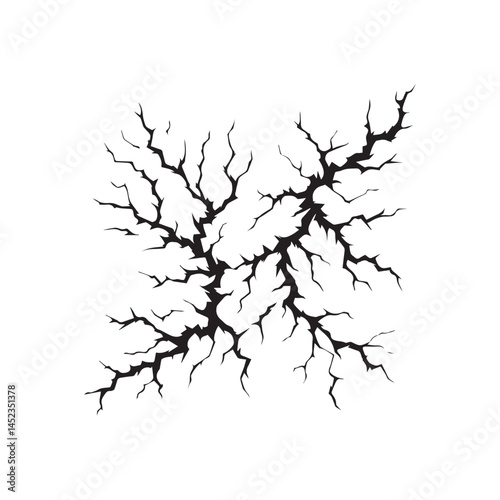 black crack texture distressed cracked surface grunge wall cracked pattern. 
