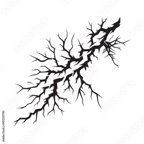 black crack texture distressed cracked surface grunge wall cracked pattern. 