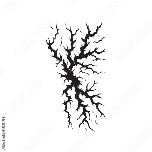 black crack texture distressed cracked surface grunge wall cracked pattern. 