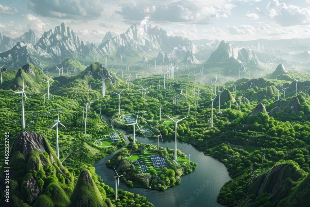 Sustainable Future: Green Energy & Nature