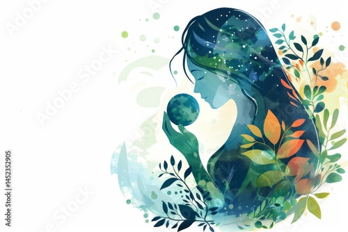 Obraz na płótnie Earth as a Nurturing Mother w salonie