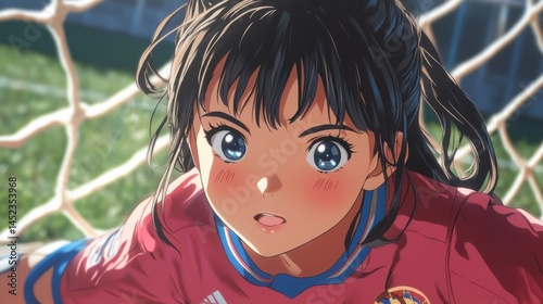 Cute anime goalie
