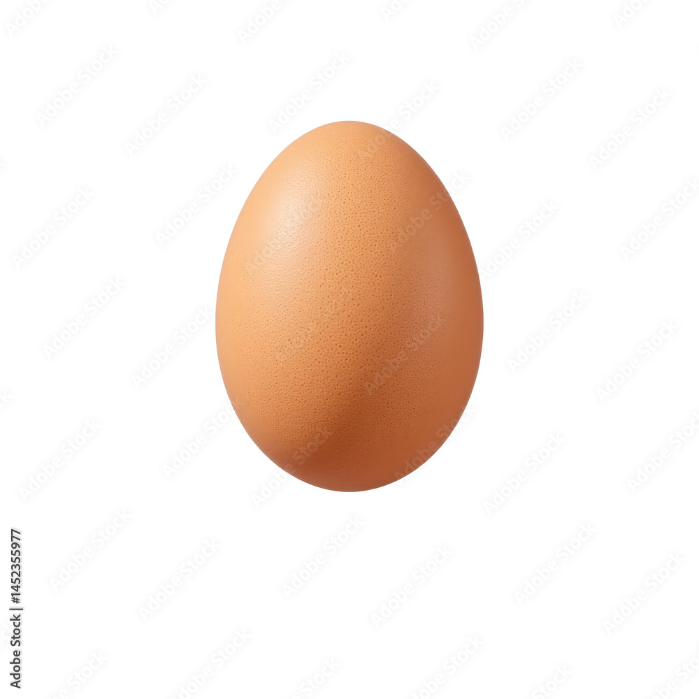 A single brown egg with a smooth texture and natural sheen. A single brown egg with a smooth texture and natural sheen.
