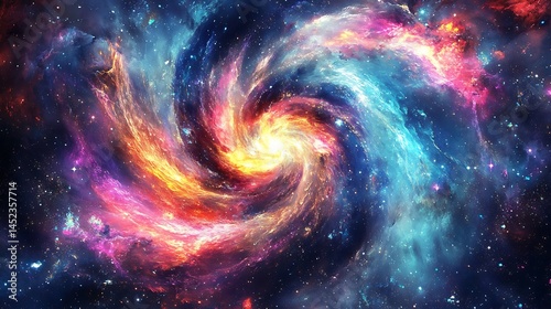 Colorful galaxy space nebula cosmic background wallpaper hd desktop astronomy universe exploration artwork