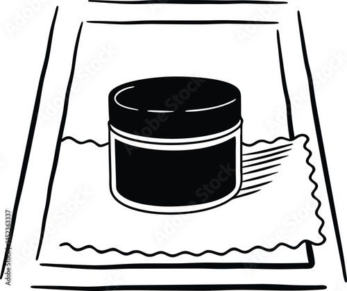black and white paint can vector illustration