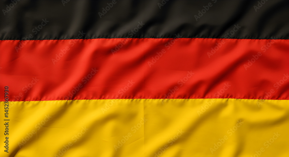 Naklejka premium High-Resolution Image of the German Flag: Black, Red, and Gold Stripes
