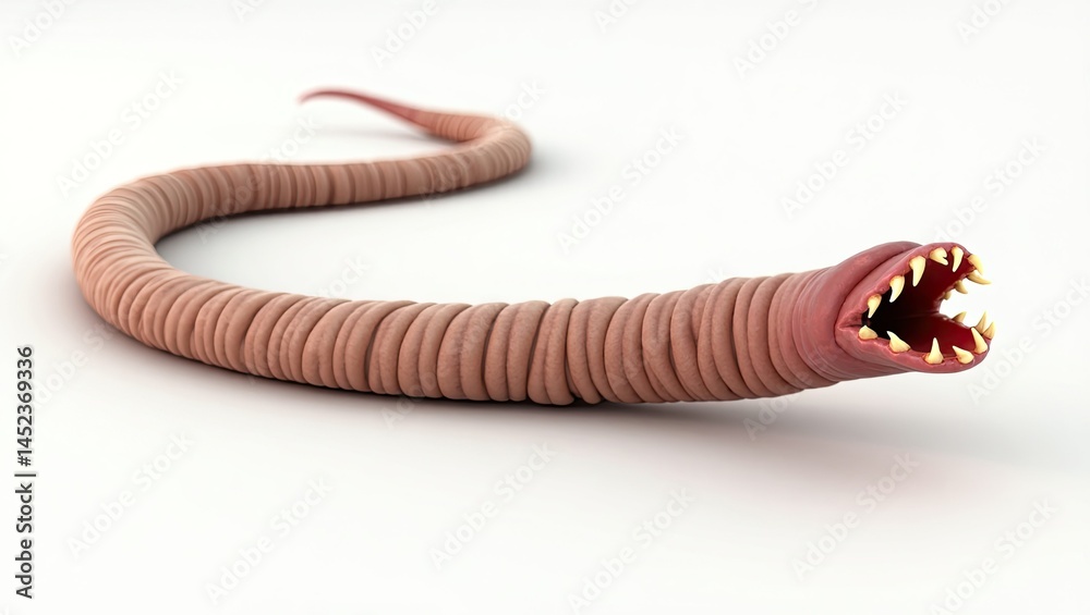 Naklejka premium hand holding a worm