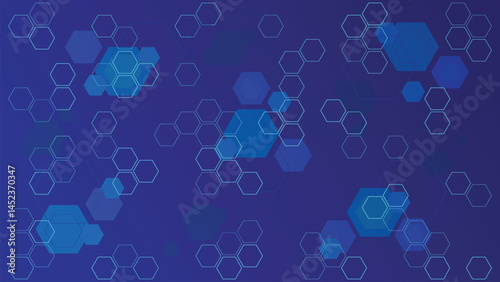 dark blue hexagonal with screen