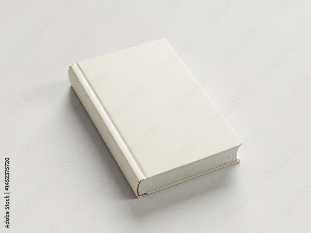 Clean White Book on a Simple White Background for a Minimalist Look Clean White Book on a Simple White Background for a Minimalist Look