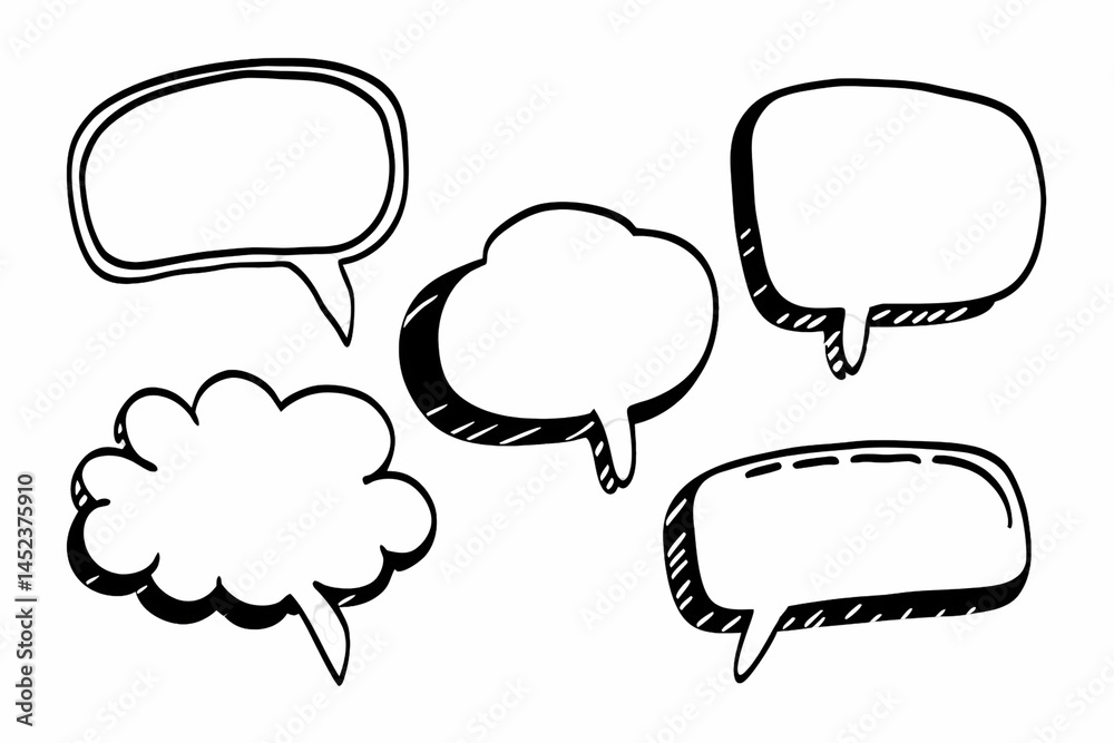 Fototapeta premium set of speech bubbles