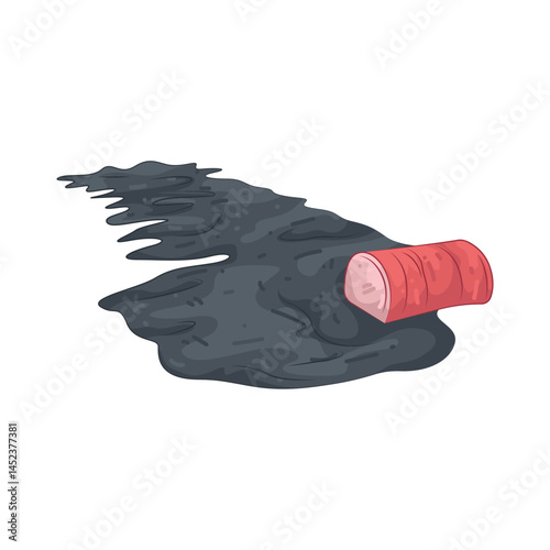 Illustration of spilled fuel