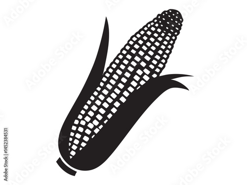 corn silhouette vector illustration on white background