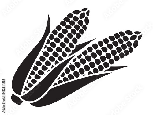 corn silhouette vector illustration on white background
