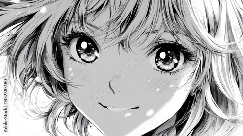 Cute manga smile