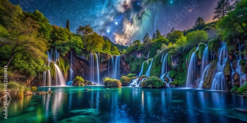Stunning Night Photography of Plitvice Lakes National Park, Croatia