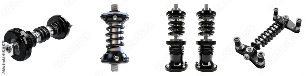 Set of car struct mounts isolated on transparent, PNG Set of car struct mounts isolated on transparent, PNG