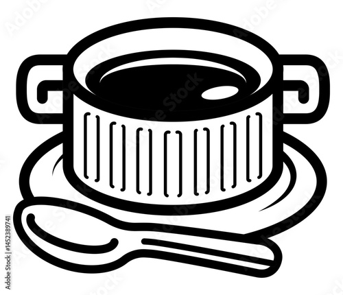 icon represents a bowl of hot delicious soup served in a cup.