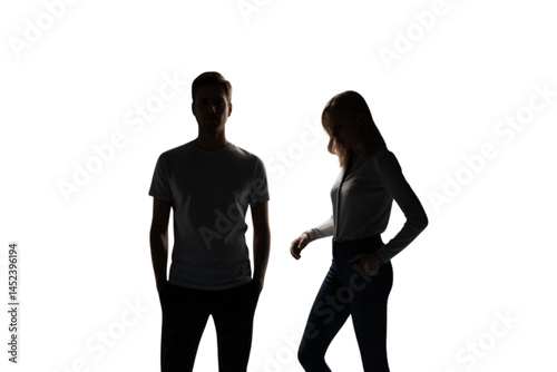 silhouette of a young couple