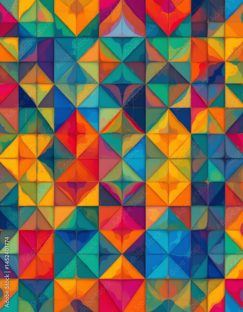 Vibrant Geometric Triangle Pattern Vibrant Geometric Triangle Pattern