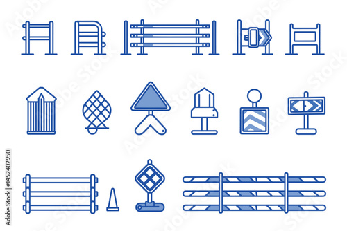 linear s icon pack. vector thin line ceremony, weightlifting, waterpolo, contestant, skiing, ticket, kimono, wreath icons suitable for apps and websites ui designs