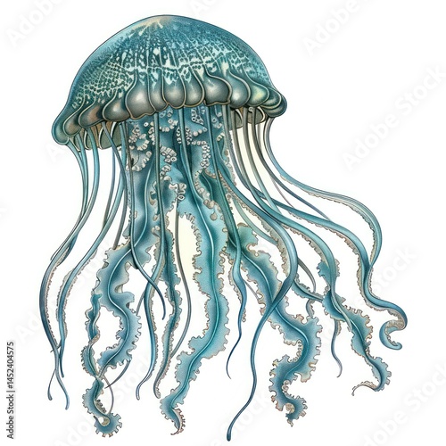 Jellyfish illustration animal ocean. photo