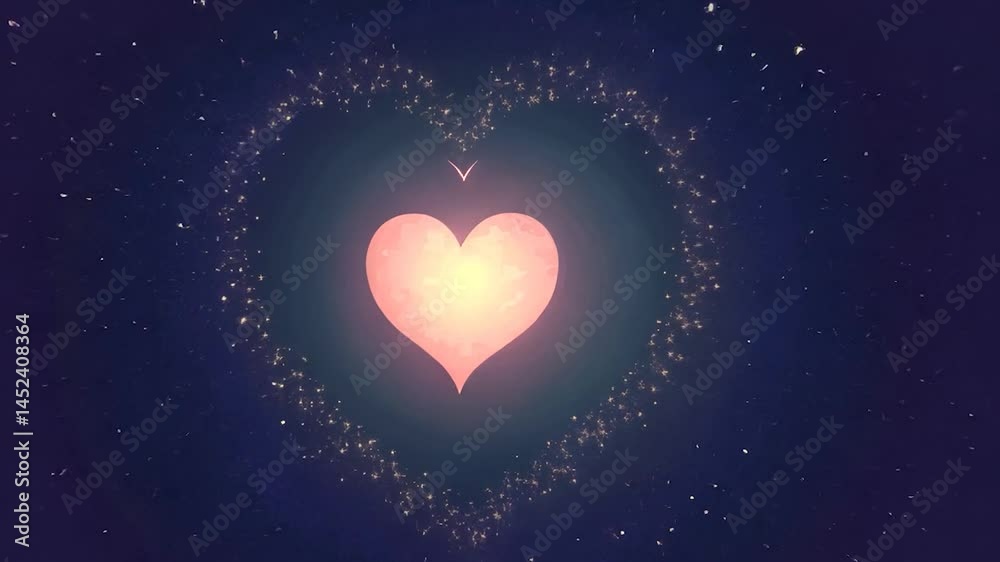 Sparkling Heart in Dark Space Sparkling Heart in Dark Space