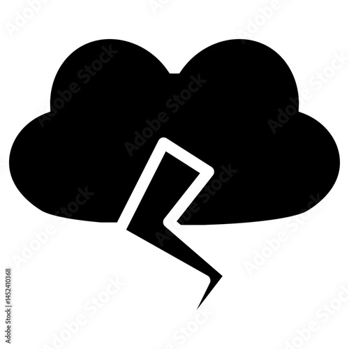 thunderstorm  vector icon