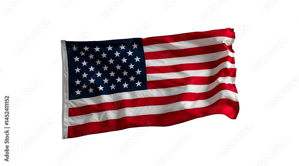 Fototapeta premium Artistic American Flag - Abstract Streaks of Blue and Purple Light Creating a Dynamic Patriotic Effect
