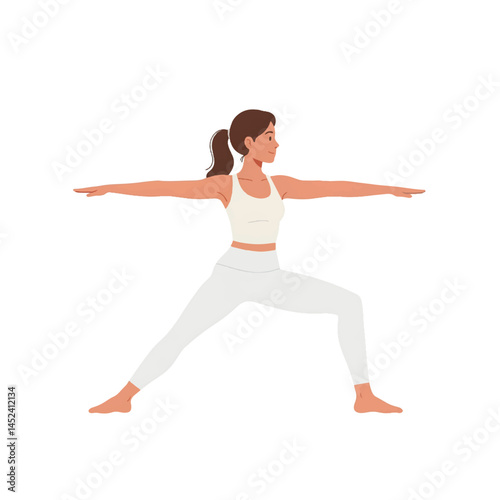 Vector of a teenager practising yoga