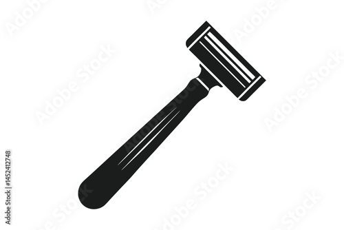 Shaver razor icon silhouette on white background