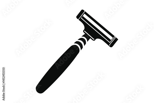 Razor silhouette on white background