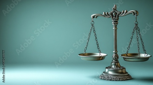 Obraz na płótnie Antique silver-toned scales of justice w salonie