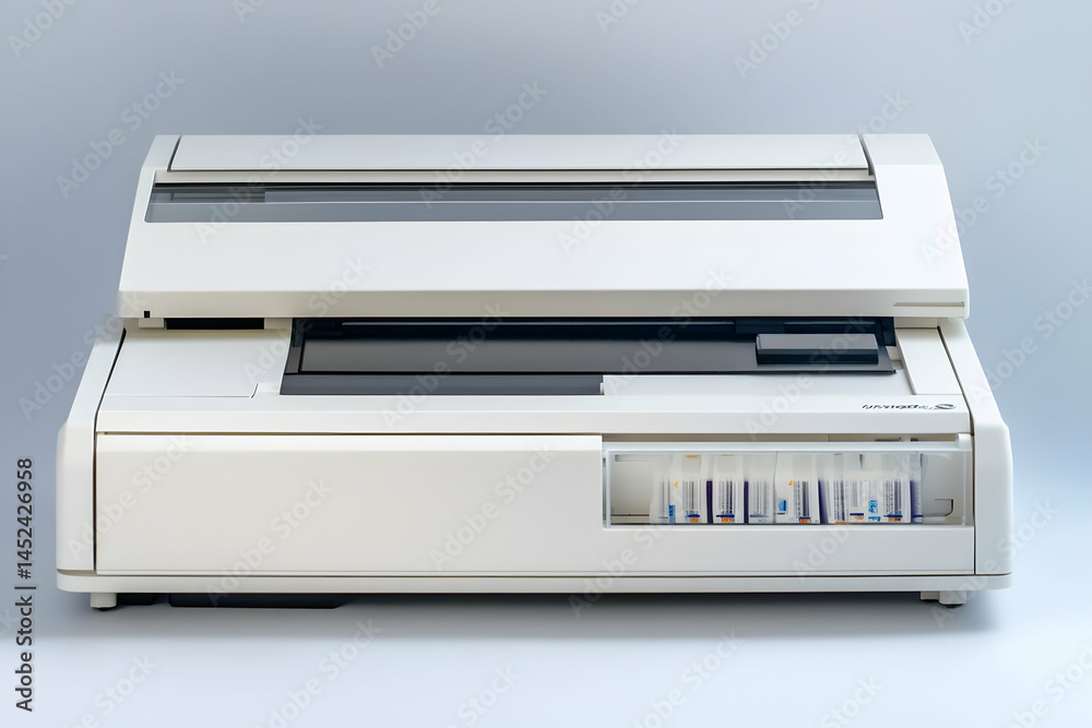 Sharp Focus Image of Printer with Scanner and Ink Cartridges for Design Sharp Focus Image of Printer with Scanner and Ink Cartridges for Design