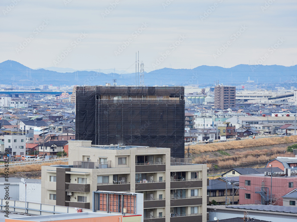 Obraz premium 名古屋市の町並みの住宅街の風景