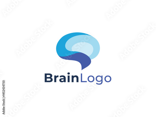 Minimal and Modern Brain logo design