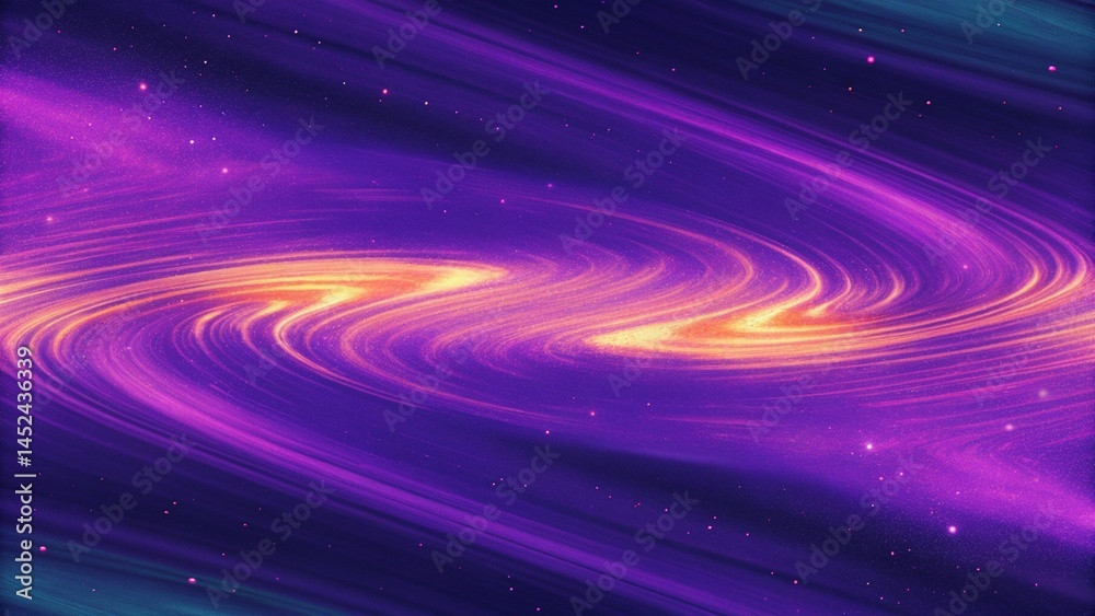 Obraz premium Radiant Purple Nebula Waves Background