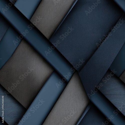 Abstract blue background with diagonal lines and geometric shapes offers a modern design ideal for corporate presentations and layouts SEAMLESS PATTERN