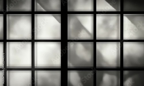 Foggy, shadowy windowed room.