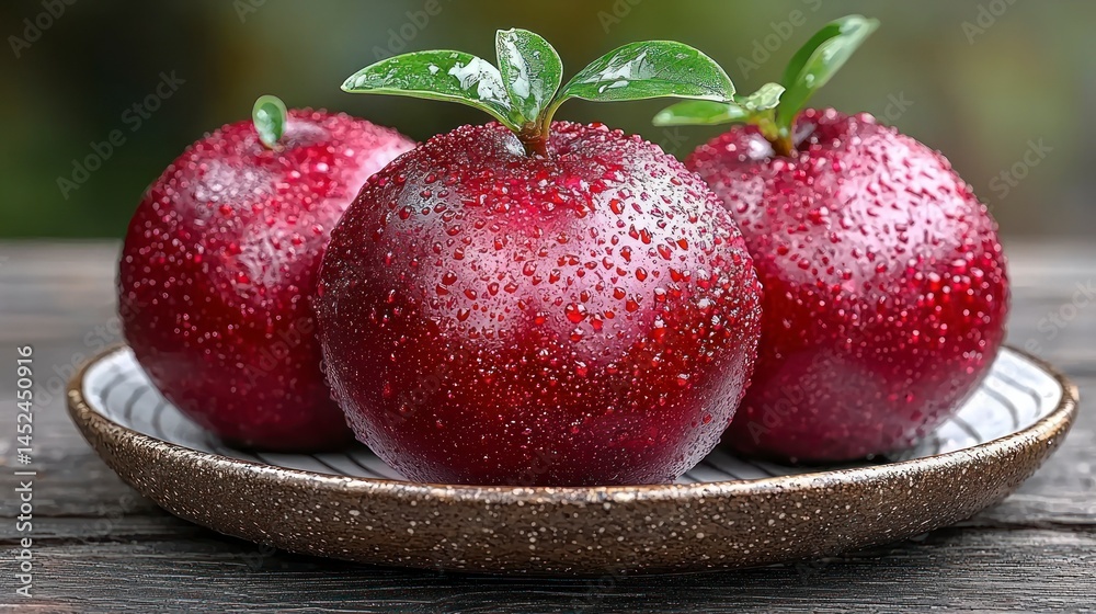 Fresh Plums on Plate Fresh Plums on Plate