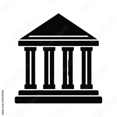 bank icon columns vector art