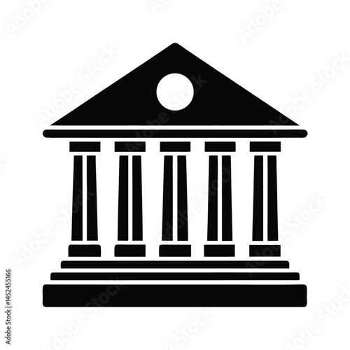 bank icon columns vector art