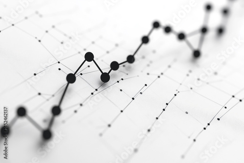 Network line with black and white background